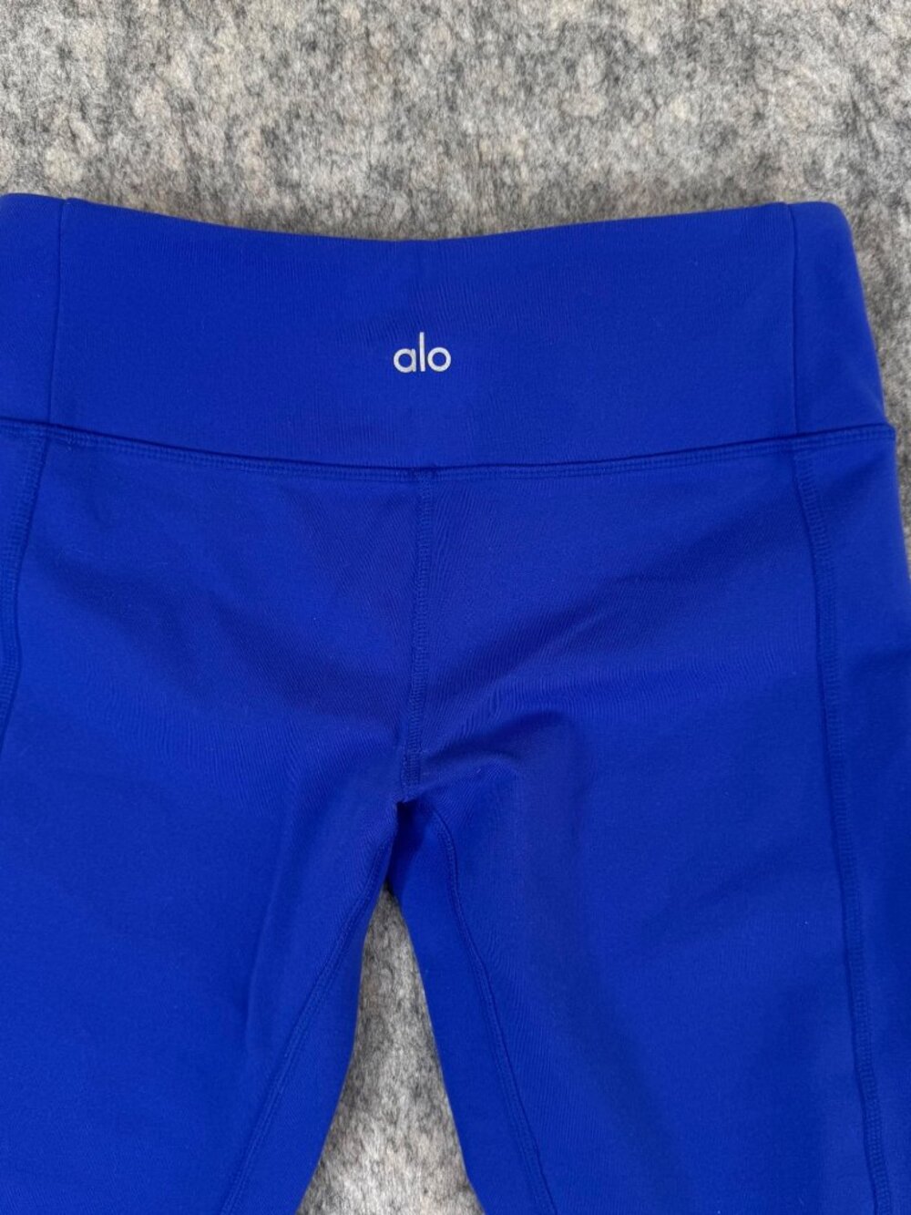 Alo Yoga Electric Blue Leggings Sz S Ankle Moto Low Rise - Picture 10 of 10